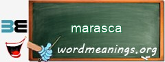 WordMeaning blackboard for marasca